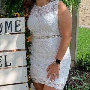 White lace dress